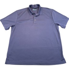 PGA Tour Mens XL Blue Short Sleeve Performance Golf Polo Shirt