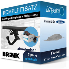 Für Ford Tourneo Custom 23- BRINK Anhängerkupplung abnehmbar + 7polig E-Satz neu