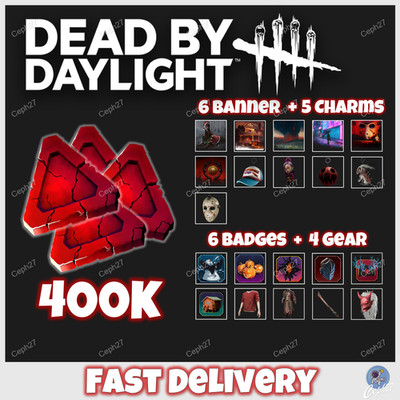 Dead by Daylight - 400K Bloodpoints + 6 Badges + 6 Banner + Charms - Twitch Drop