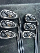 Callaway Big Bertha Fusion Iron Set 5,7,8,9,AW,PW Nippon990 uniflex shfts RH VGC