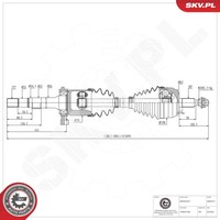 Esen SKV Antriebswelle Gelenkwelle FüR VW Multivan VI SGF SGM SGN Transporter