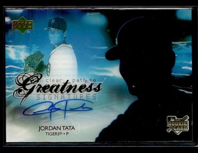 2006 Upper Deck Future Stars Jordan Tata auto card Tigers