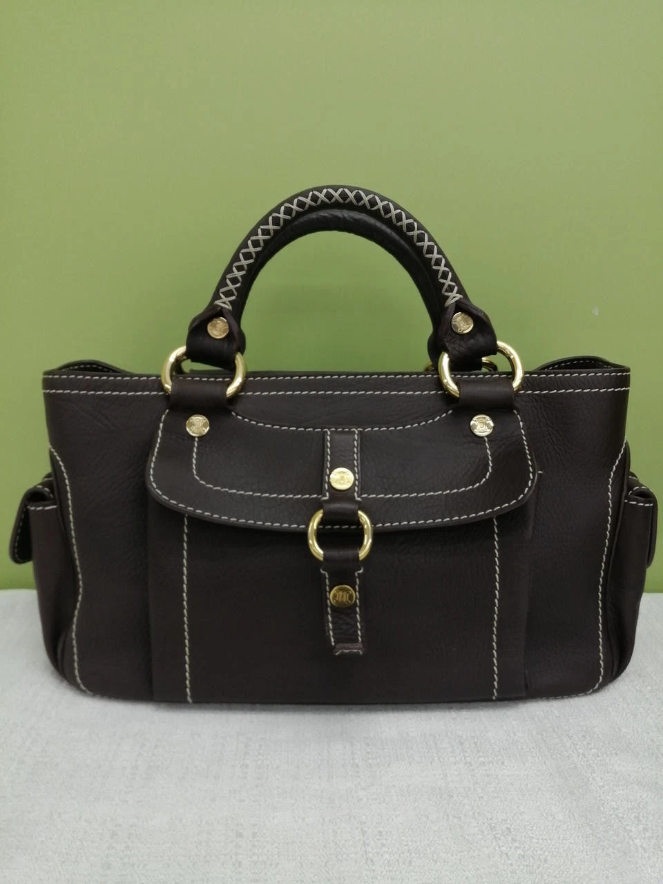 Celine — CELINE Brown Boogie Bag 13.3 inch