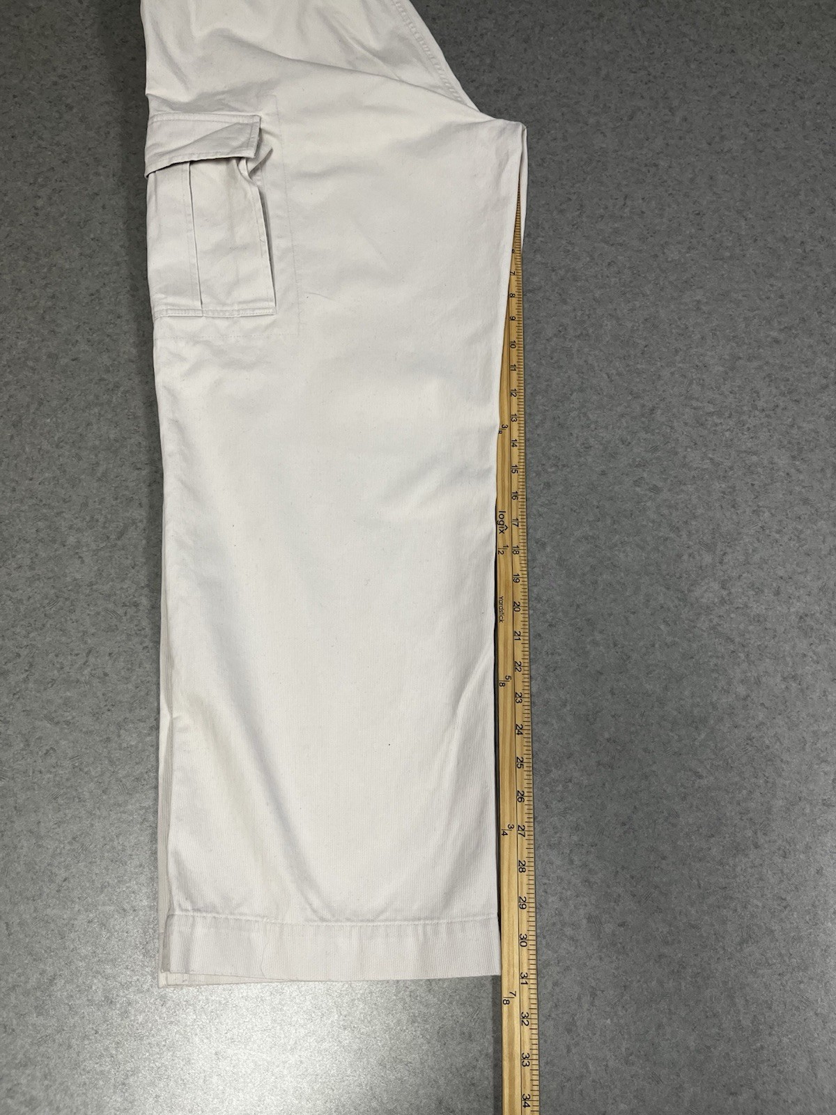 VTG RL Polo Sport Sportsman Cream/Off White Twill Cargo Pants—Men’s 36/32* thumbnail 10