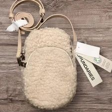 No Boundaries Faux Shearling Mini Crossbody Phone Bag NWT