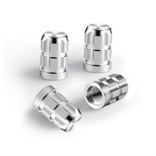 Tire Valve Stem Caps, 4 PCS/Pack, Aluminum Tire Cap Set, Non-Fading, Silver