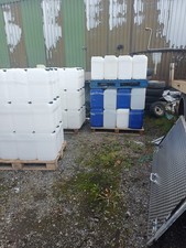 25ltr jerry can clea,r blue, grey hot washed out 