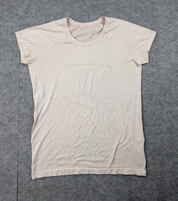 Lululemon Swiftly Tech Shirt Womens 10 Pink Athletic Running Gym Workout Train