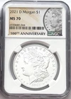 2021 D SILVER MORGAN DOLLAR DENVER MINT MARK 100TH ANNIVERSARY NGC MS70