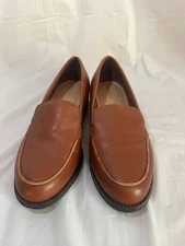 Easy Spirit Seracer 8.5 W Brown Leather Loafer Slip On Comfort Casual Shoe