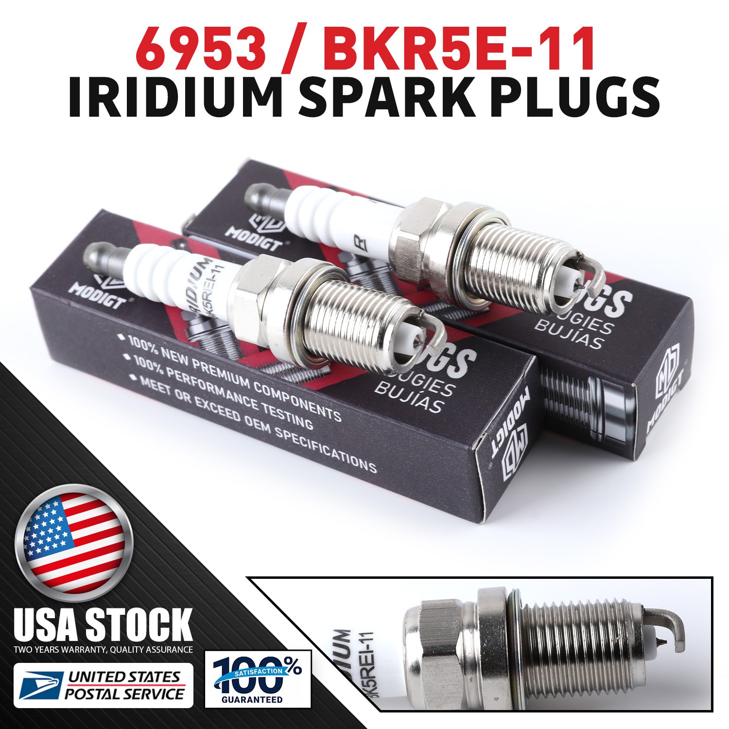 Brand New Durable Spark Plug Set of 2 Easy to install For Mercury 6953 BKR5E-11