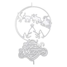 Merry Christmas Cover Metal Cutting Dies Stencil DIY Scrapbooking Album Paper