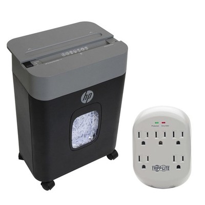 Royal HP CC8 8-Sheet Crosscut Paper Shredder + 5-Outlet Surge Protector