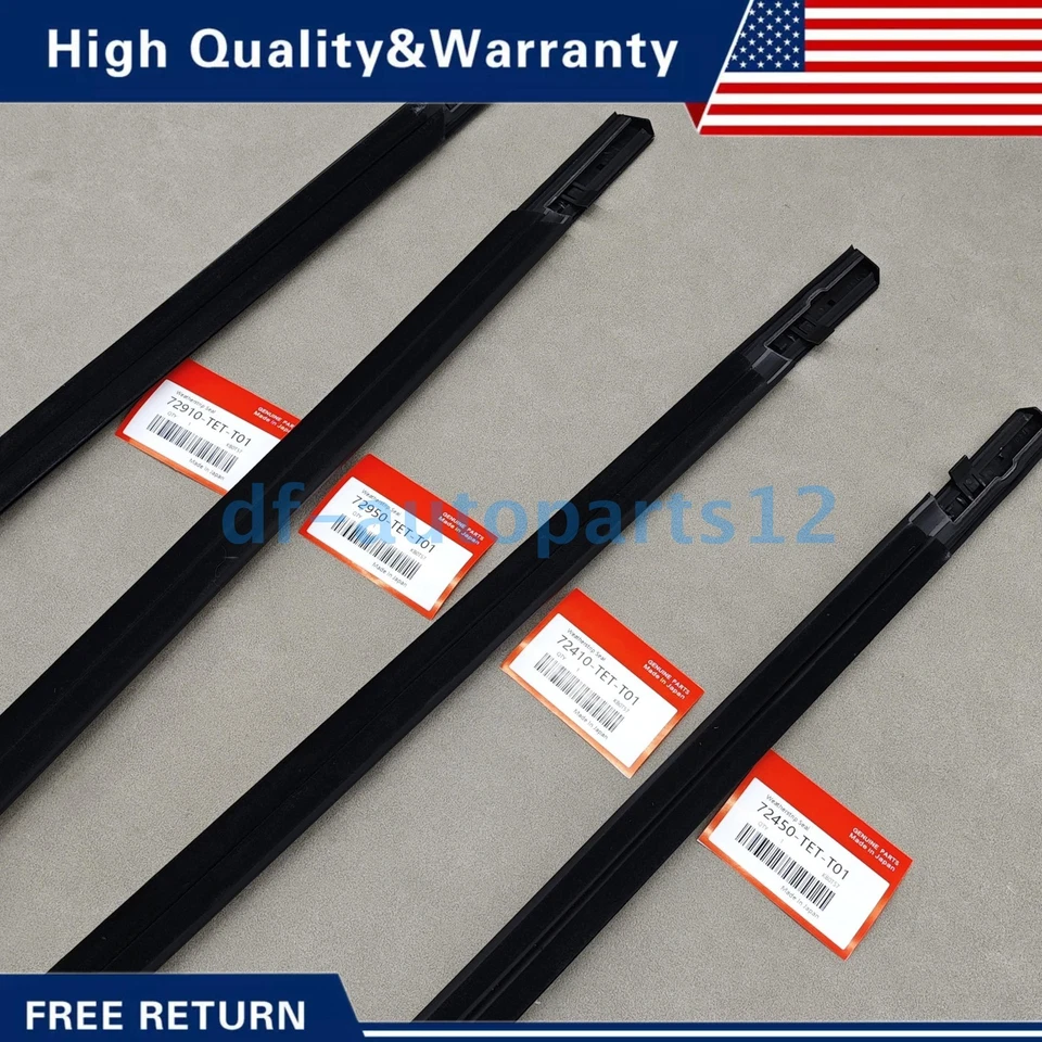 OEM 4PCS! Window Weatherstrip Molding TrimFor Honda Civic Sedan 2016 -19 US Foto 3 de 4