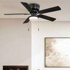 Colton 52 in. Indoor Flat Bronze Low Profile Ceiling Fan with Light Kit and