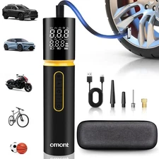 150PSI Portable Tire Inflator Air Compressor 4X Faster Electric Bike Pump