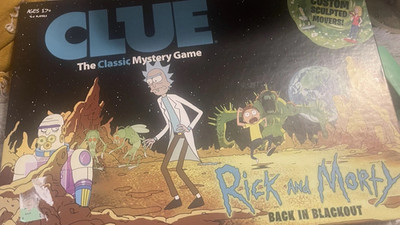 Rick and Morty Clue Board Game Back In Blackout Edition  Adult Swim Complete