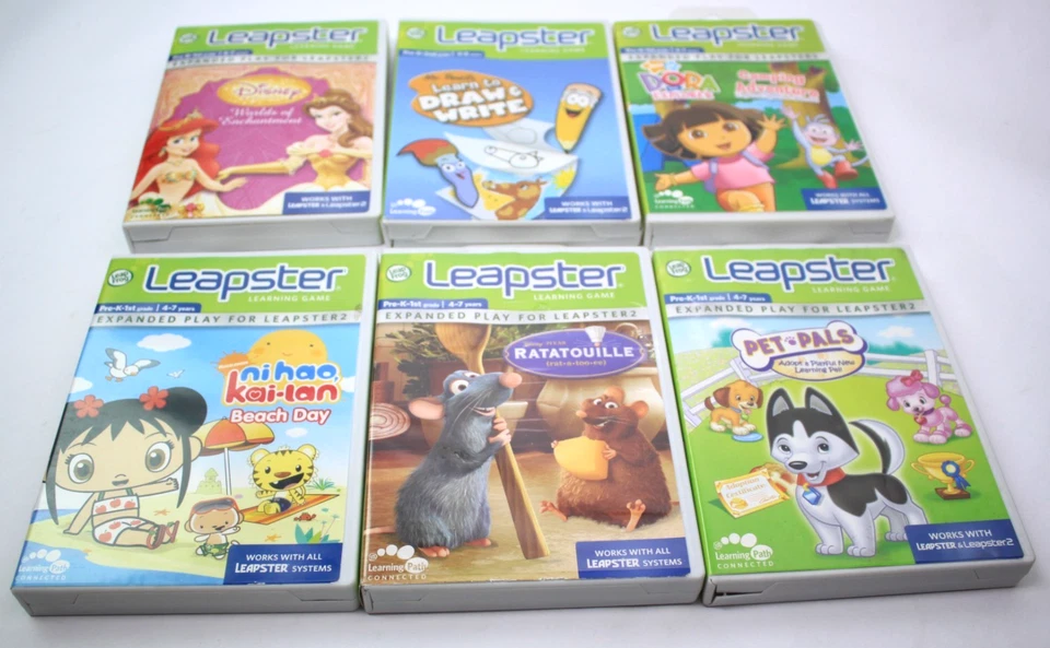 5 Leapster LP Games Dora - Pet Pals - Ratatouille - Ni.Hao - & More Working - Image 2 of 4