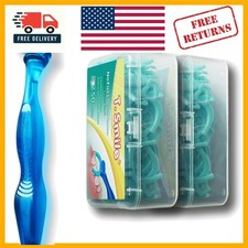 Eco-Friendly NoFuss Dental Flosser - Refillable Kit with Extra-Strength Floss