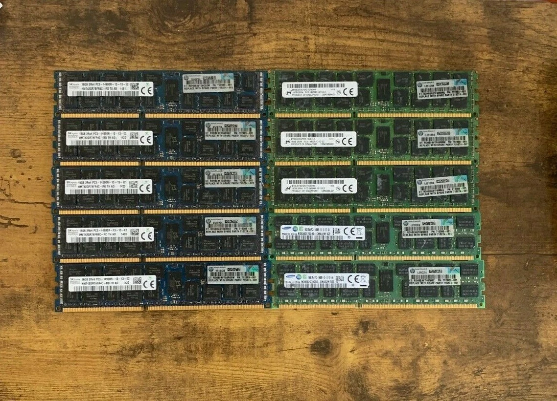 合計 192GB 16GB DDR3 ECCメモリ（RDIMM） × 12枚 16GB DDR3 ECC Network Server RAM for sale | eBay