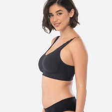 New UNDEROUTFIT Adjustable Comfort Bra w/ Lace Straps 2XL Black 445