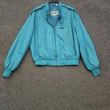 Vintage Members Only Classic Men's Size 46 Teal Bomber Jacket Coat Zip Racer