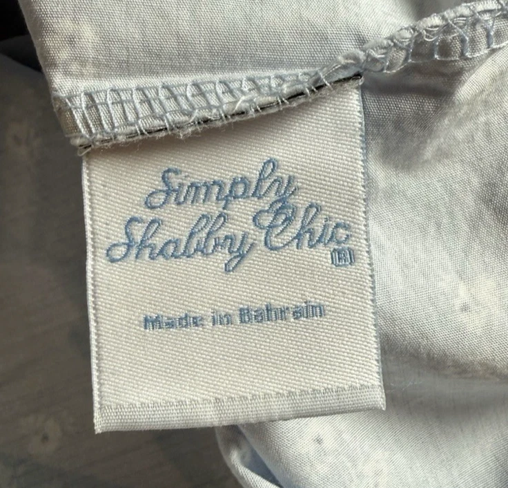 Juego de Funda de Almohada Simply Shabby Chic, Dos Talla Estándar 100% Algodón Azul Blanco Floral Foto 4 de 4