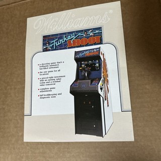 nos Original Factory Turkey Shoot Williams  arcade Video game flyer