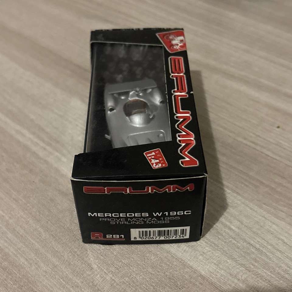 BRUMM F1 1:43 R281 -1955 Mercedes W196C Stirling Moss TEST MONZA - Immagine 2 di 4