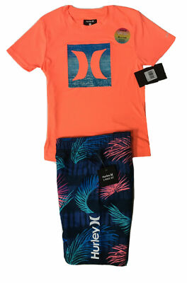 Hurley Boy's Rash Guard & Swim Trunks Set /or Trunks Dri-Fit
