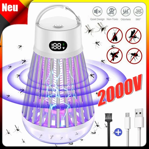 AKKU Moskito Killer UV Insektenvernichter Elektrisch LED Lampe Mückenfalle Licht