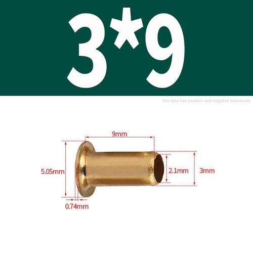 M0.9 - M6 Brass Hollow Rivets Crimped Rivet Copper Eyelets Tubular Rivets - Picture 53 of 79