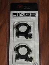 Aim Sports Inc. Picatinny Rail Ring Set 1" Tube Dia Low Profiel Weaver Style