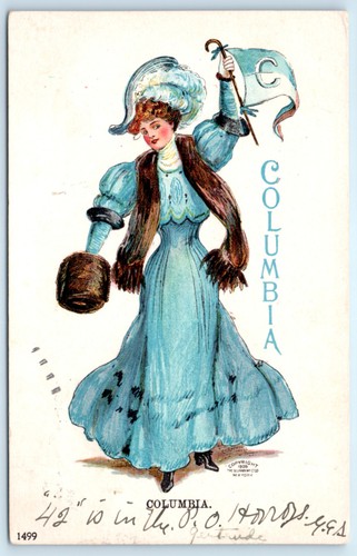 Columbia University Ivy League Pretty College Girl Postcard - Picture 2 of 3