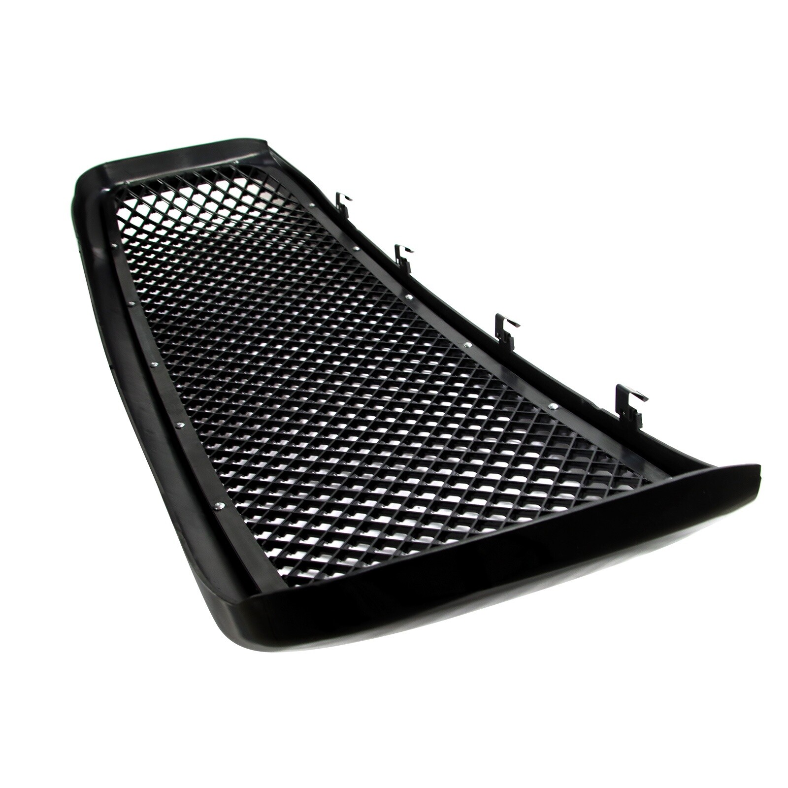 FITS 1999-2004 Ford F-250 F-350 Super Duty Front Bumper Glossy Black Grille Mesh