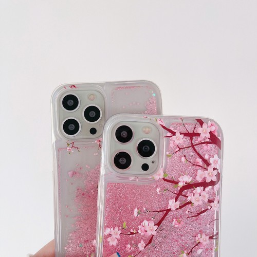 Bling Quicksand Liquid Glitter Fashion Flower Women Case Cover For Various Phone - Picture 4 of 13