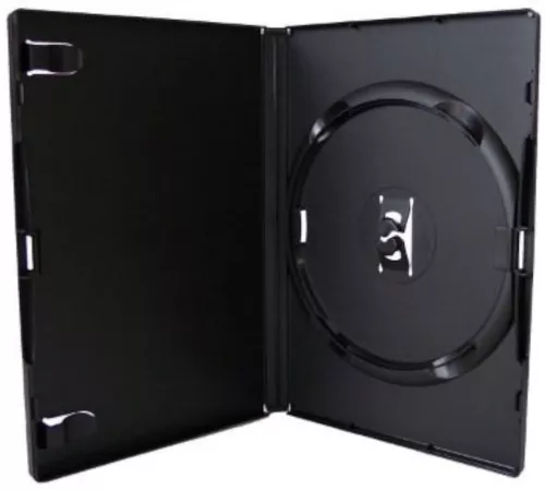 100 Genuine NEW Amaray Single BLACK DVD Cases 14mm Spine 100% unused !