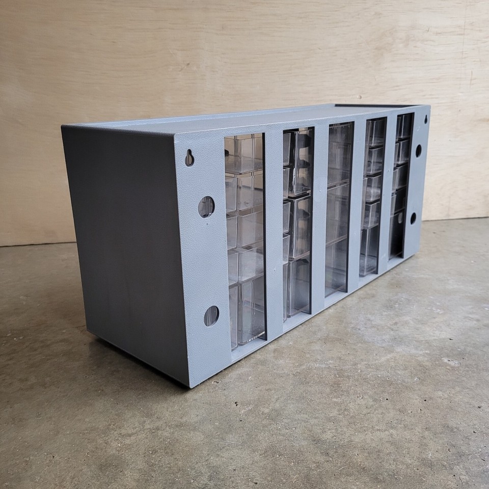 Vintage AkroMils model 10136 Gray 23 Drawer Plastic Storage