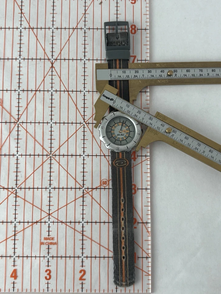 Flik Flak By Swatch 33mm Silver/Gray Watch w/Striped Nylon Band & New Battery - Image 2 of 4