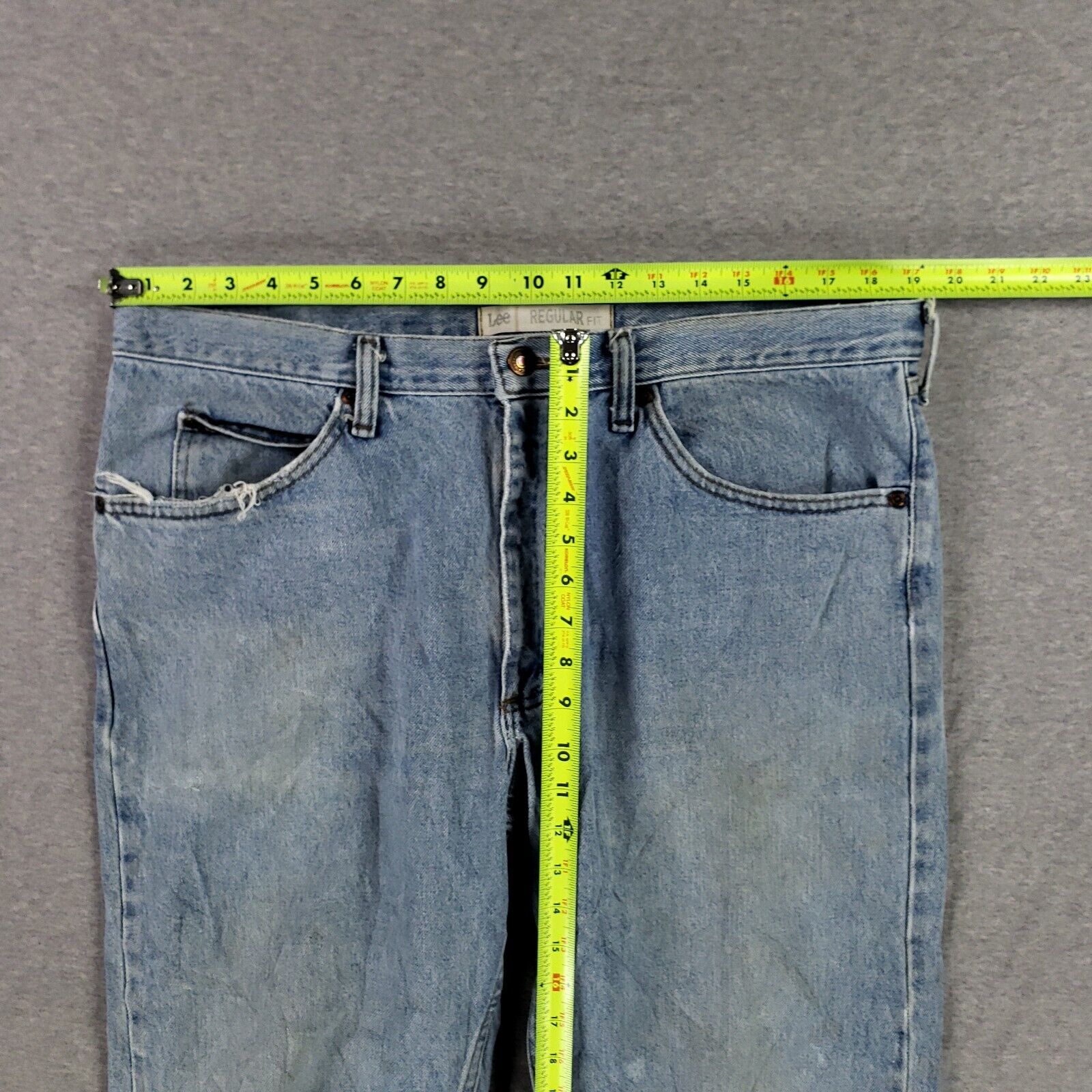 Lee Regular Fit 38x34 Blue Jeans Old School Vinta… - image 10