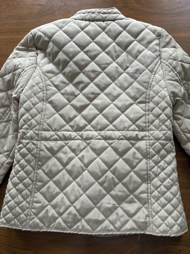 Zara Girls Quilted Jacket Size 7 Beige - Picture 7 of 7