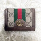 Authentique portefeuille GUCCI Sherry Ophidia GG double pli cuir suprême 523155 du Japon