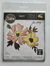 SIZZIX THINLITS DIES BRUSHSTROKE FLOWERS #1 BY TIM HOLTZ BNIP *LOOK*