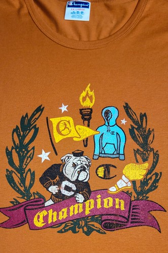 NWT 3XL Rare Champion Bulldog Rust Orange Performance T Shirt Big & Tall - Picture 5 of 12