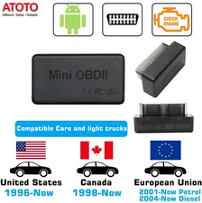 ATOTO Bluetooth OBD2 Code Reader For Android Torque Super Diagnostic New