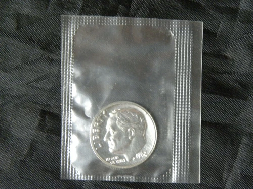 1962 Roosevelt Dime 90% Silver Gem Proof  In Original Proof Set Cellophane