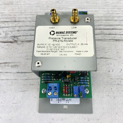#ad Used Mamac Systems Pressure Transducer OEM # PR 275 R3 MA $24.95