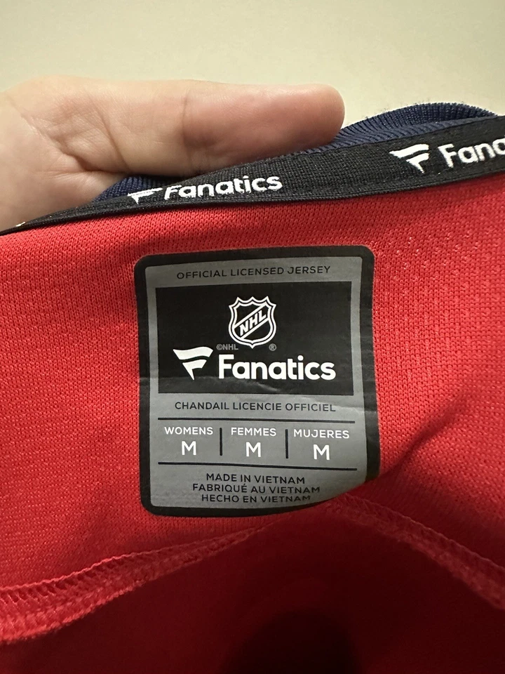 Camiseta deportiva para mujer FANATICS Nicklas Backstrom #19 roja Home Breakaway Player mediana Foto 4 de 4