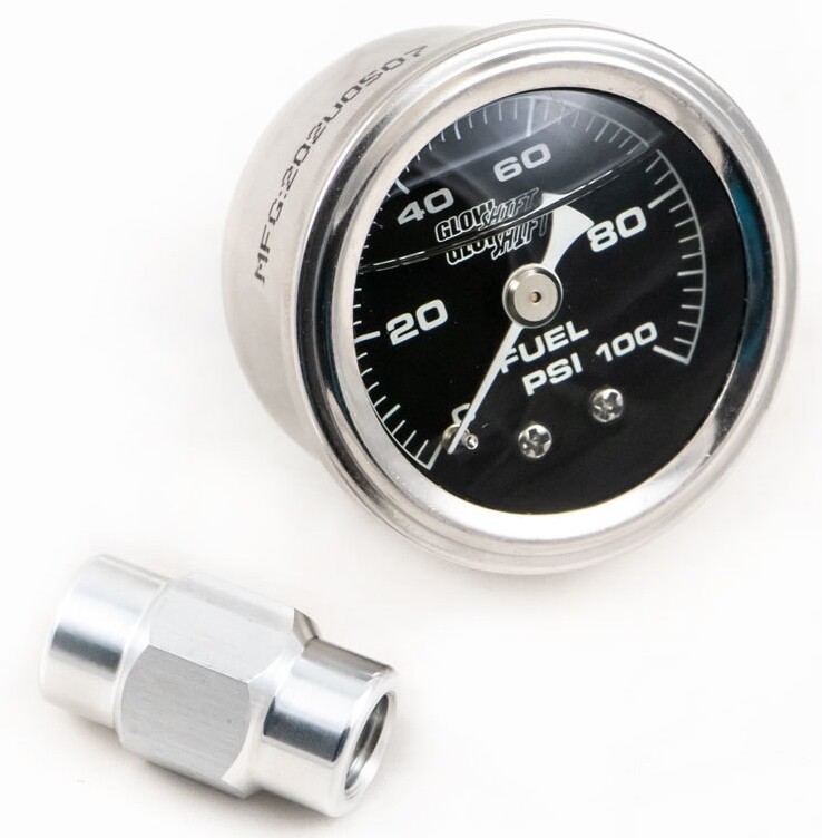 LSX Direct Mount Fuel Rail Pressure Gauge 0-100 psi LS1/LS2/LS3/LS6/LS7 ...