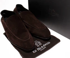 Di BIanco NWB Gallipoli Suede Loafers Size 9 US In Mahogany Brown